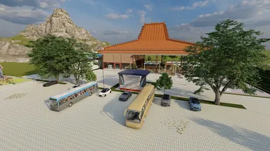 Visualisasi 3D wisata Pujasera Desa Padi, Mojokerto